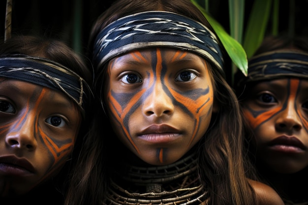 Foto mujeres de la tribu amazónica