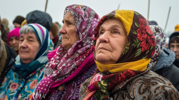 Mujeres de Ucrania Fotografías detalladas que celebran la fuerza y la resiliencia de las mujeres ucranianas desde activistas hasta madres e ilustración generada por IA