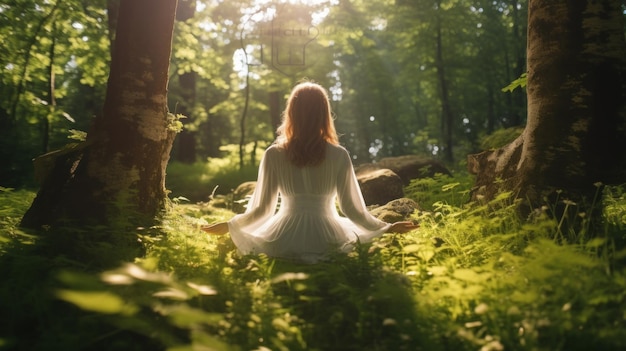 Mulher a meditar