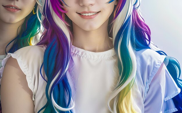 Compre LISI CABELO Pendurado Orelha Tingido Cabelo Bonito Extensão de cabelo  para cabelo longo fêmea uma cor de cartão invisível extensão de cabelo liso  sem emenda peça multicolor