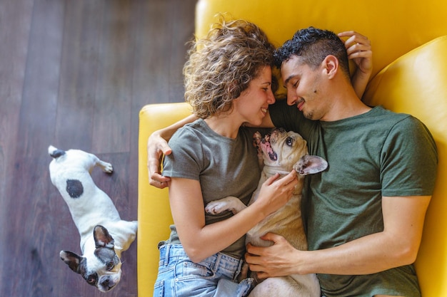 Foto mulher com cão