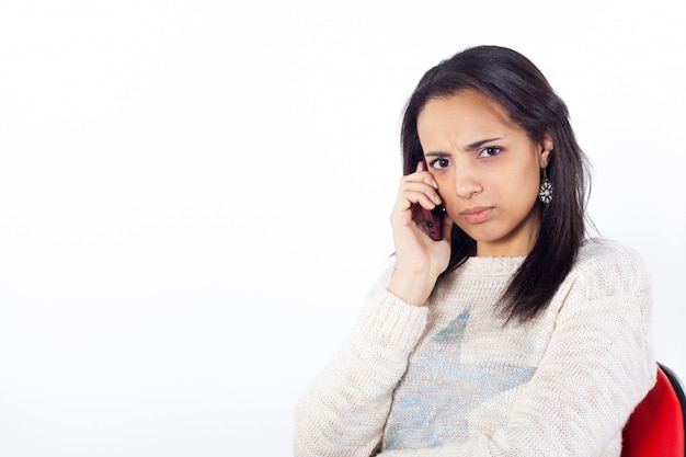 Mulher com um smartphone