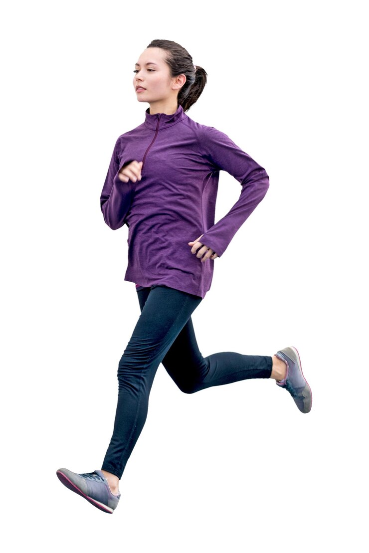 Foto mulher correndo png fundo transparente