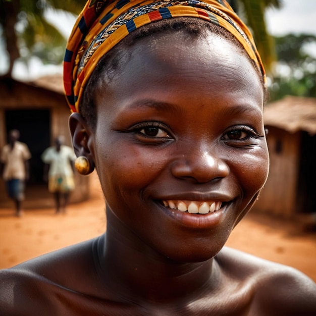 Foto mulher da guiné-bissau cidadã nacional típica