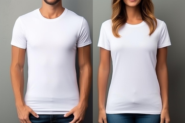 Mulher de camisa branca Mockup criado com IA gerativa