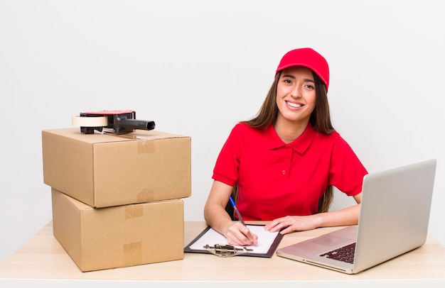 Mulher de empregado de empresa de negócios bonita