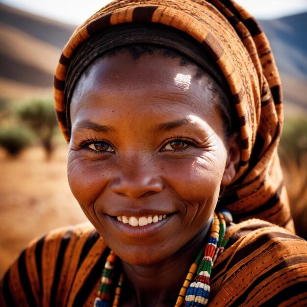 Foto mulher de lesotho de lesotho cidadã nacional típica