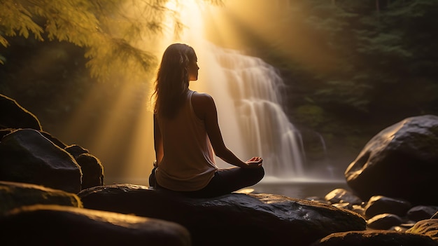 Mulher de meditação