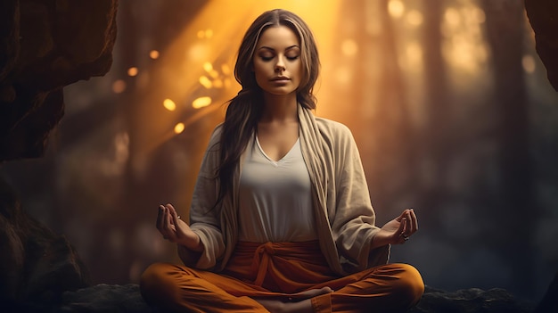 Mulher de meditação