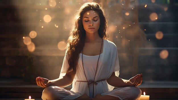 Mulher de meditação