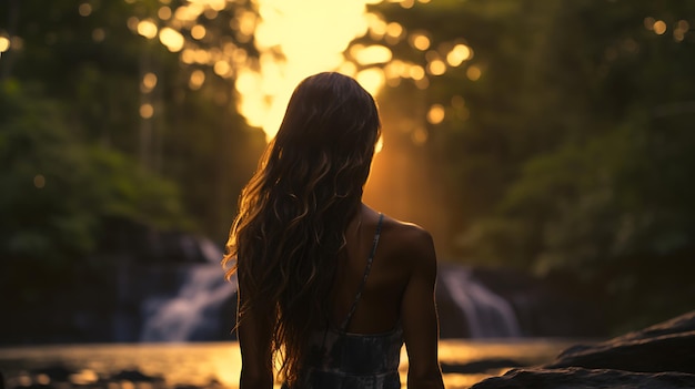 Mulher de meditação