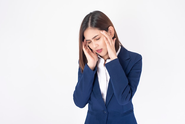 Mulher de negócios é dor de cabeça