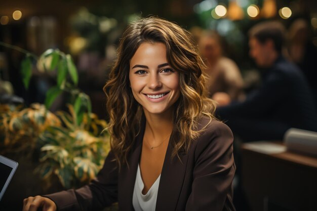 Foto mulher de negócios feliz do oriente médio usando laptop digitando e trabalhando on-line sentada no local de trabalho usando óculos funcionária de escritório senhora navegando na internet no computador empreendedorismo vista lateral