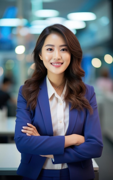 Mulher de negócios profissional asiática empoderada