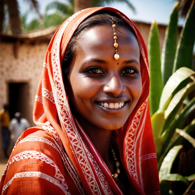 Foto mulher djiboutiana de djiboutiano cidadão nacional típico