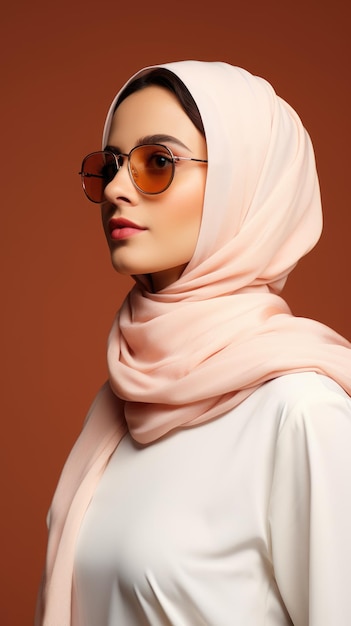 Mulher do Oriente Médio usando óculos