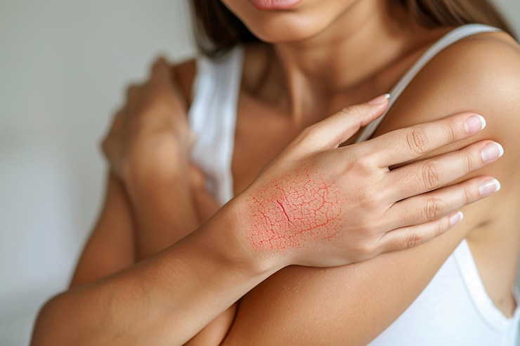 Foto mulher elegante exibindo arte de tatuagem em sua pele estilo retrato