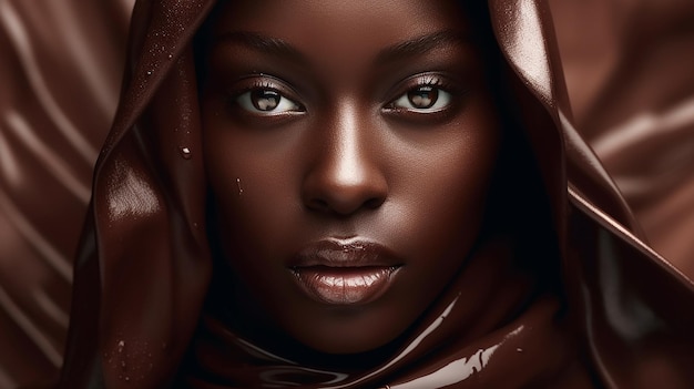 mulher elegante fundo do dia mundial do chocolate