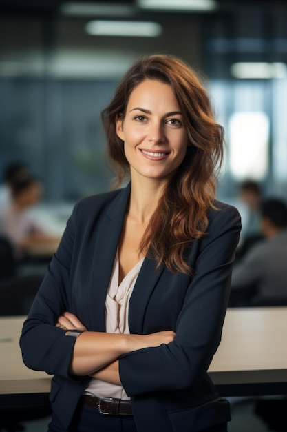 Foto mulher gerente de escritório ia generativa