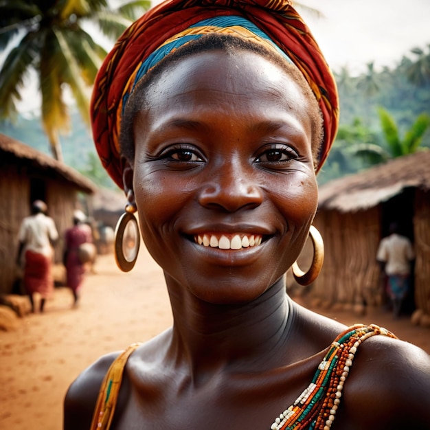 Mulher guineana de Guiné cidadã nacional típica