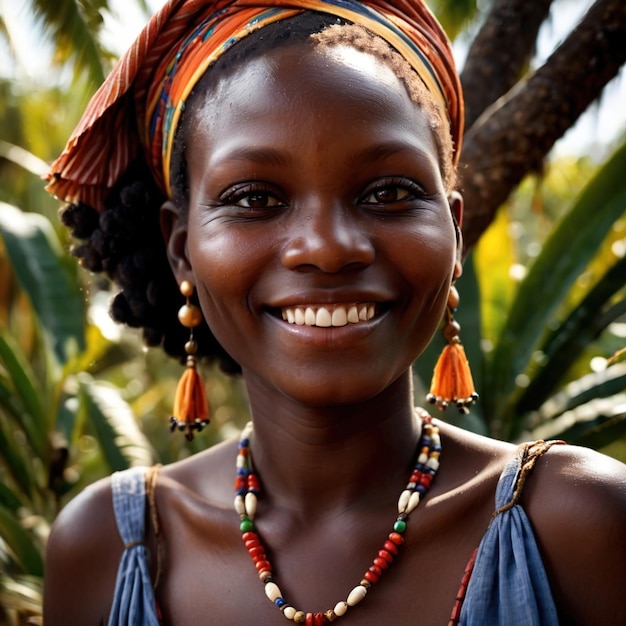 Foto mulher haitiana de haiti cidadã nacional típica