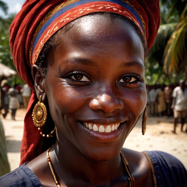 Foto mulher haitiana de haiti cidadã nacional típica