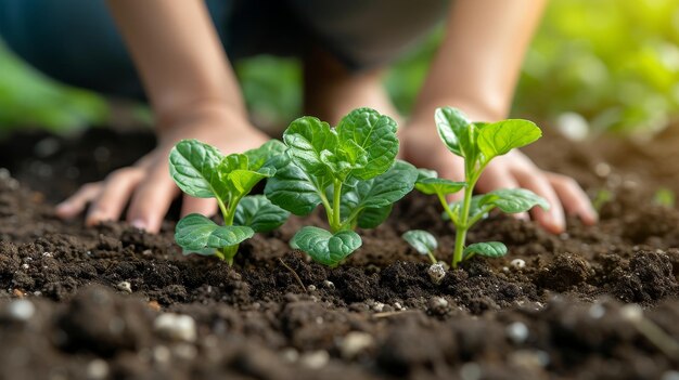 Mulher jardinagem em uma imagem recortada