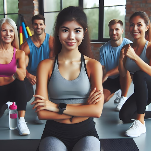 Foto mulher jovem abraçando estilo de vida saudável conceito de bem-estar e vitalidade microstock image