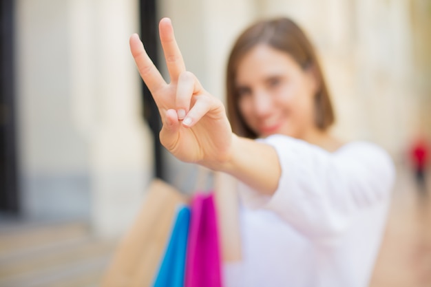 mulher jovem e bem sucedida de compras