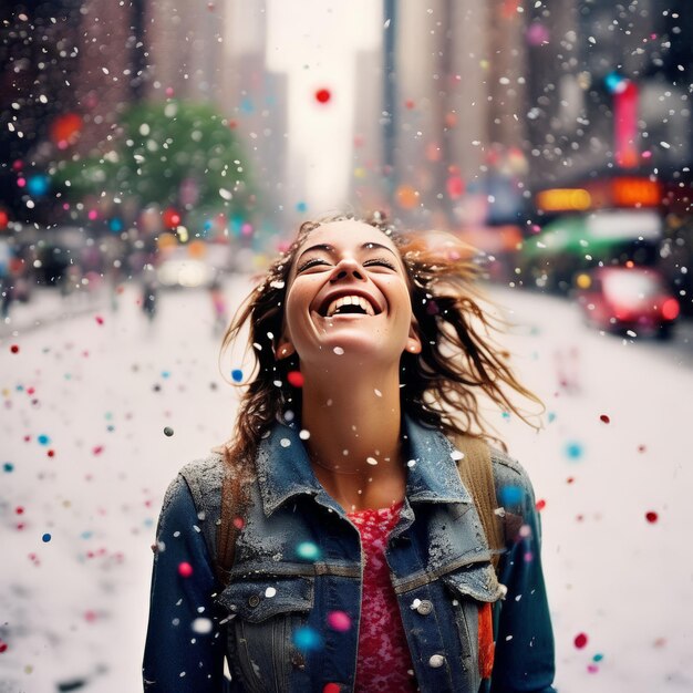 Foto mulher jovem num parque de inverno mulher nova num parque de inverno