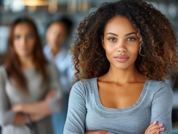 Mulher liderando o grupo de mulheres