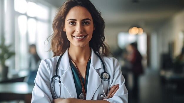 mulher médico ou enfermeiro com papelão com papel em branco isolado