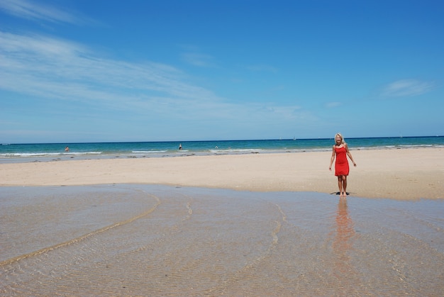 Mulher na praia