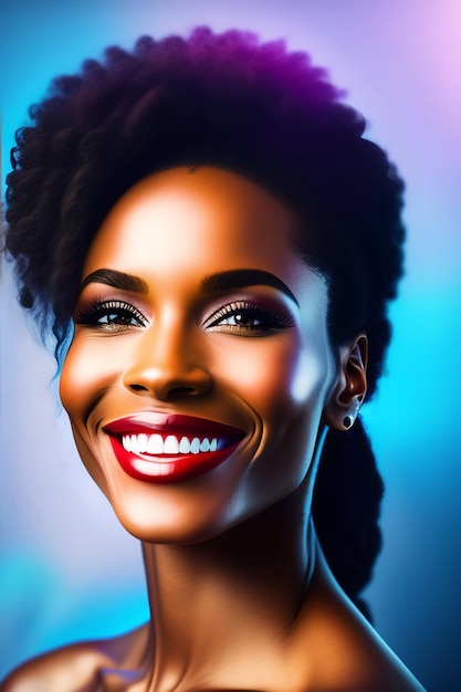 Mulher negra africana Modelo Ai Gernerate