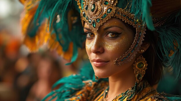 Mulher no Carnaval Brasil Fantasia