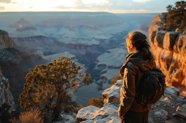 Mulher no Grand Canyon .