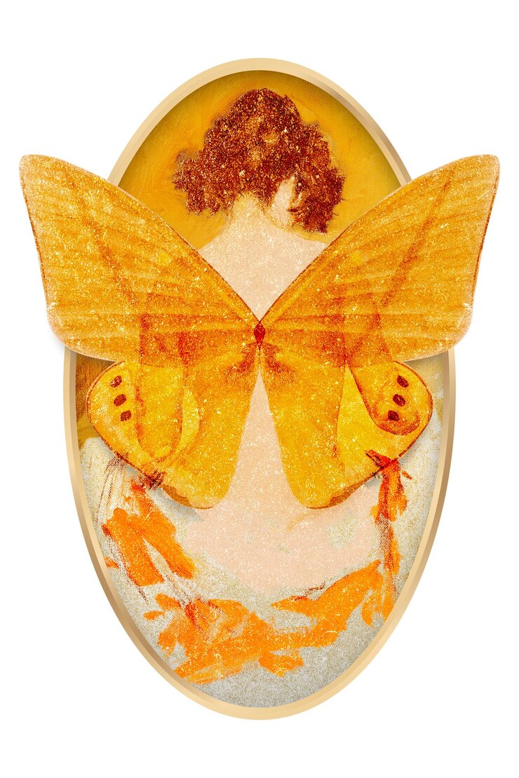Foto mulher png com asas de borboleta