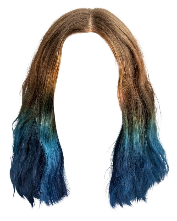 Foto mulher png cor tingida penteado fundo transparente