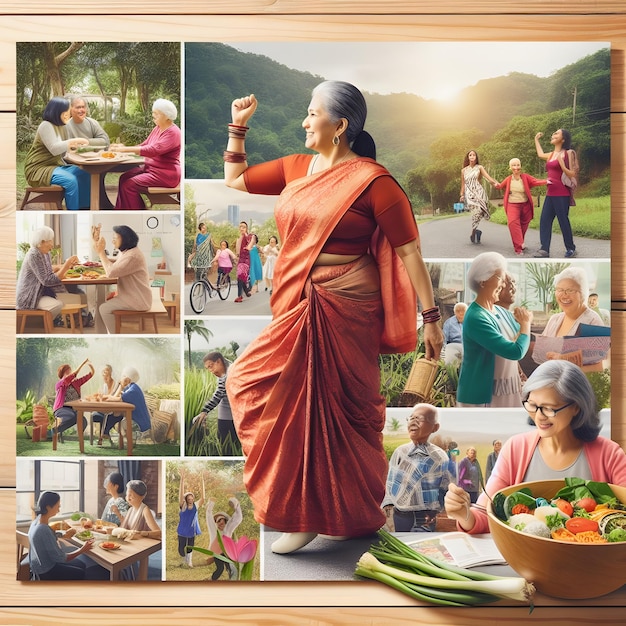 Mulher sênior vibrante envelhecimento ativo e estilo de vida saudável Microstock Image
