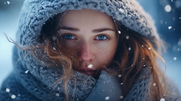 mulher sentindo frio no inverno