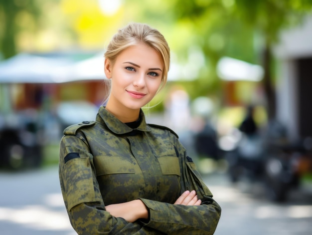 Mulher serve como soldado dedicado e destemido