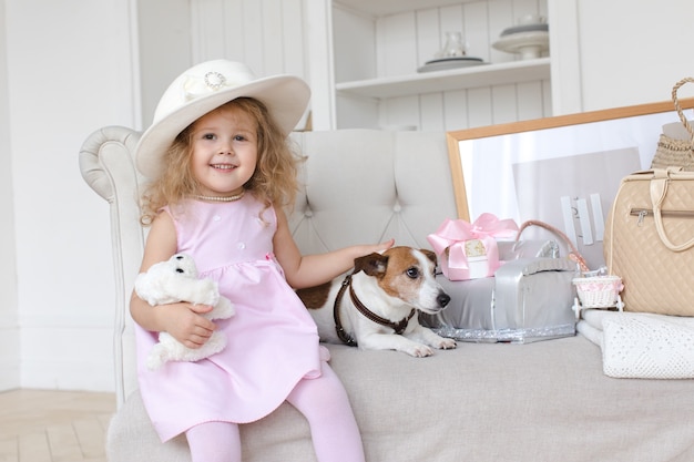 Foto mulher, tocando, com, criança infantil