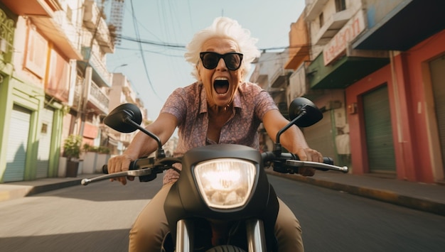 Mulher viagem transporte veículo feminino scooter capacete bicicleta divertida pessoa ciclista vermelho estilo de vida passeio feliz estilo jovem estrada motocicleta motocicleta cidade liberdade verão