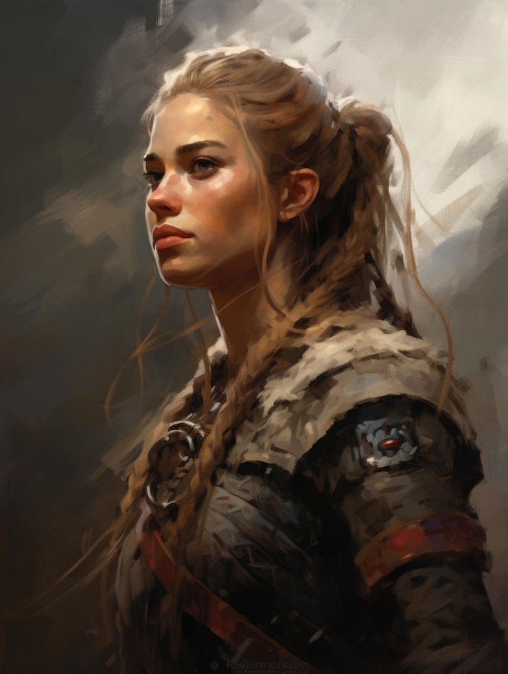 Foto mulher viking.