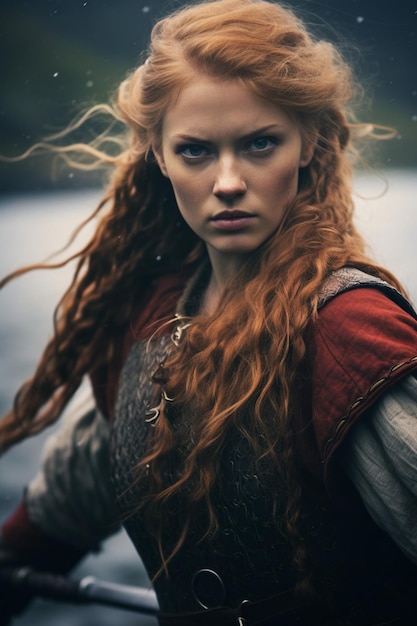 Foto mulher viking