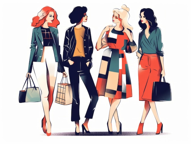 Foto mulheres com saco de compras