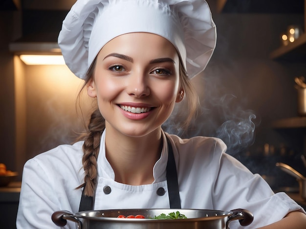 Foto mulheres cozinheiras fazendo cozinha