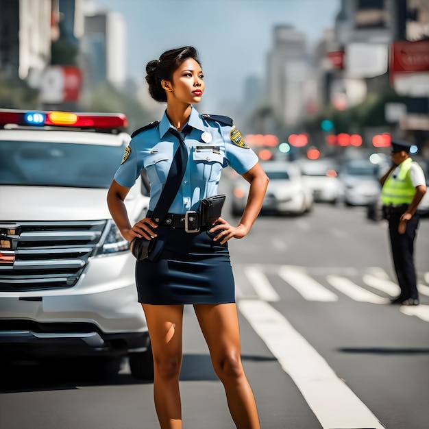 Mulheres da polícia de trânsito