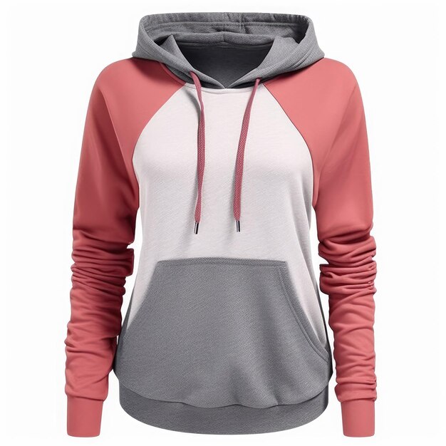 Mulheres de moda suéteres com capuz isolados em fundo branco Hoodies Pullover Suéteres criados com tecnologia Generative Ai