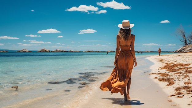 Mulheres em uma praia